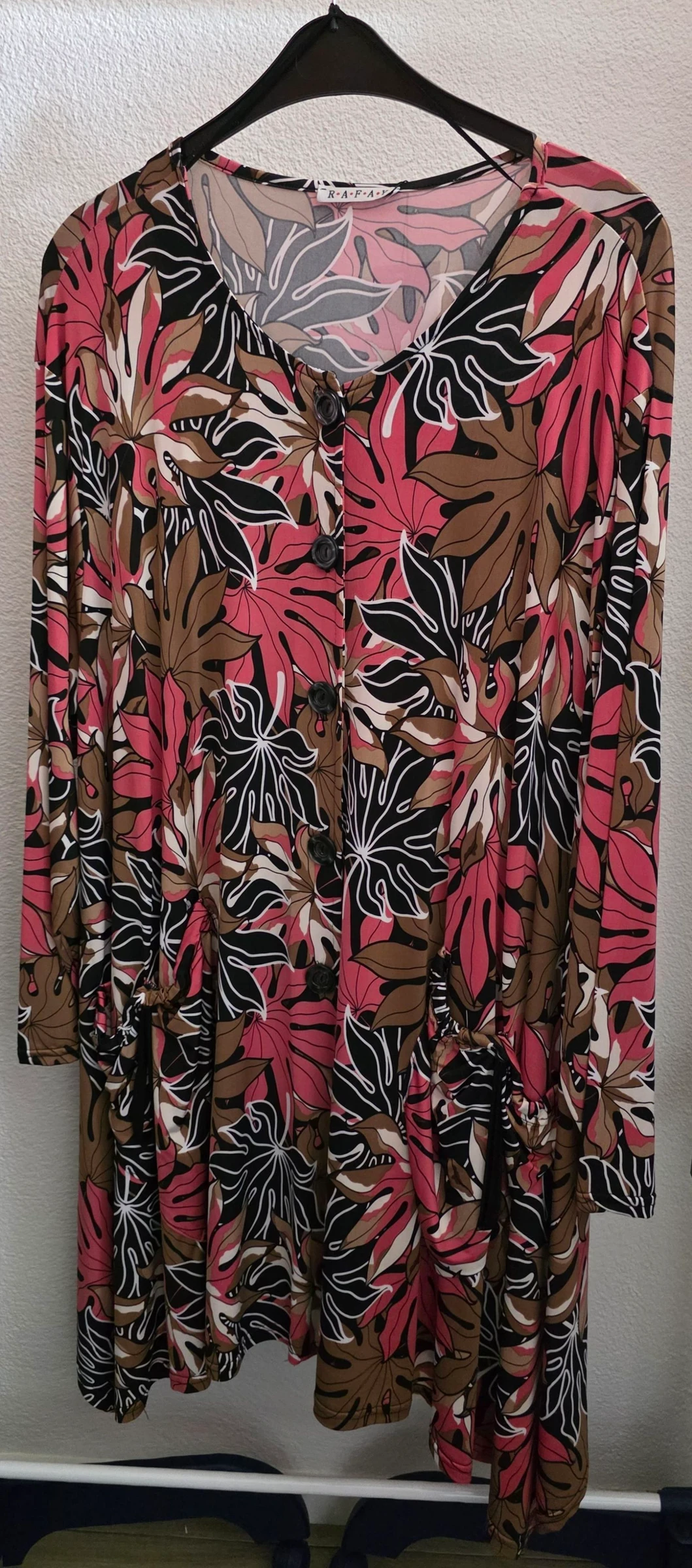 Herfst thema jurk/tuniek (one size, 50,52,54)